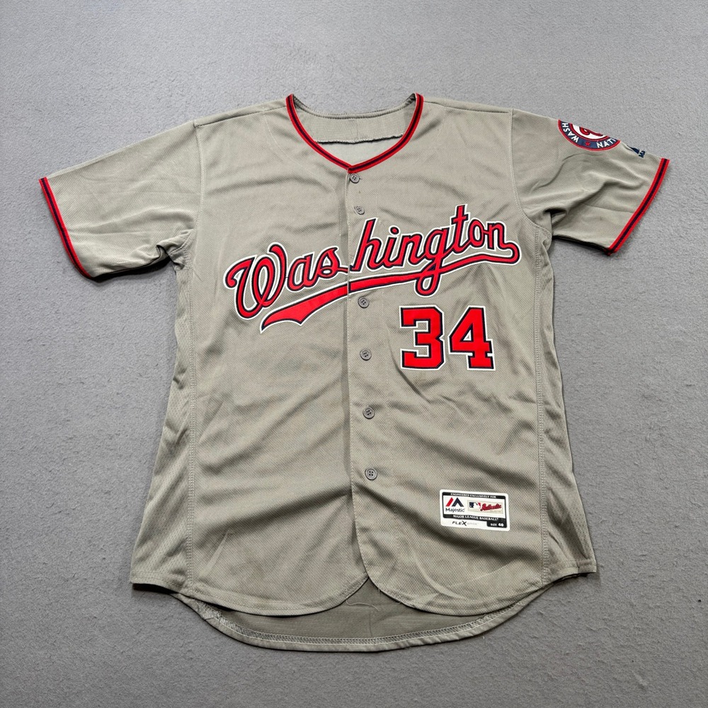 Majestic Bryce Harper #34 Jersey Men's 40 Harper Washington Nationals Baseball